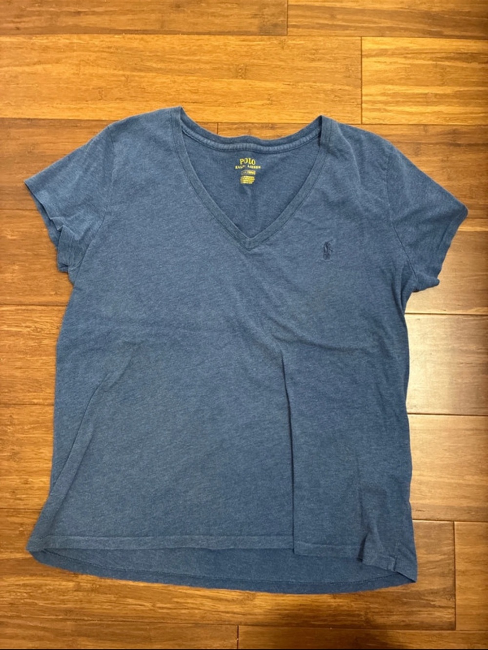 Polo by Ralph Lauren Women's Heather Indigo V-Neck Tee
